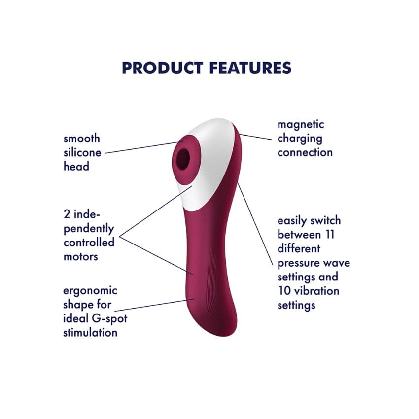 Satisfyer - Dual Crush Air-Pulse Clitoral & G-Spot Vibrator | USB Rechargeable Satisfyer - For Me To Love