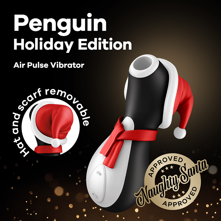 Satisfyer - Holiday Edition Penguin Clitoral Air Pulse Vibrator - USB Rechargeable Satisfyer - For Me To Love