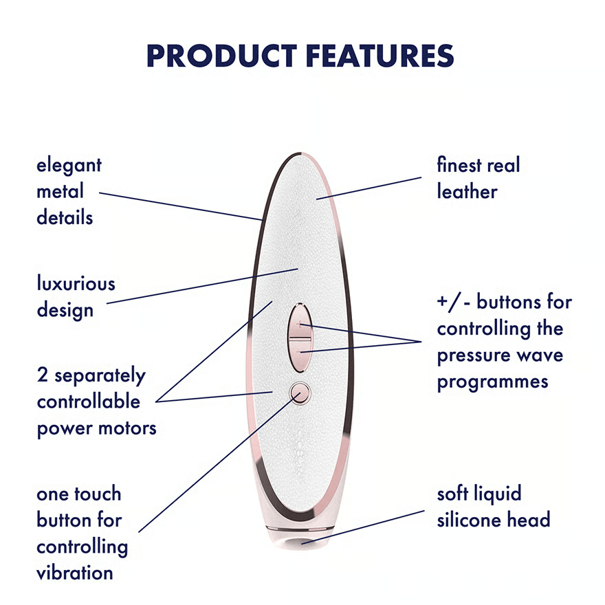 Satisfyer - Luxury Pret-a-porter Air-Pulse Clitoral Stimulator | White/Rose Gold Satisfyer - For Me To Love