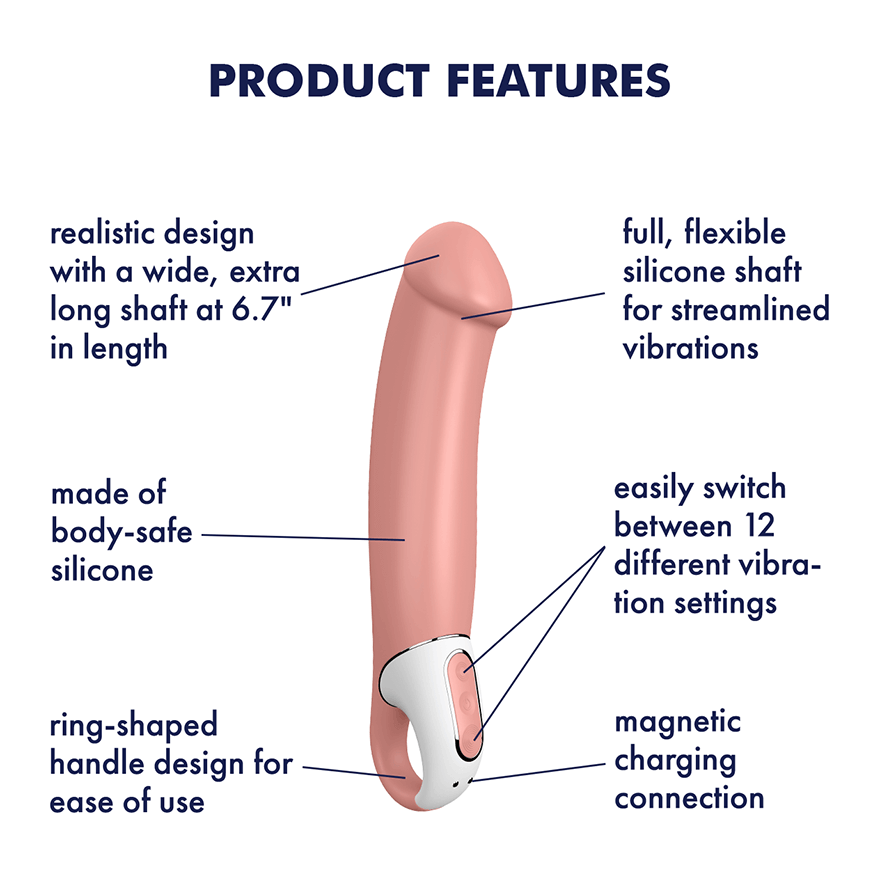 Satisfyer - Master XXL 12 Function Vibrator - USB Rechargeable Satisfyer - For Me To Love