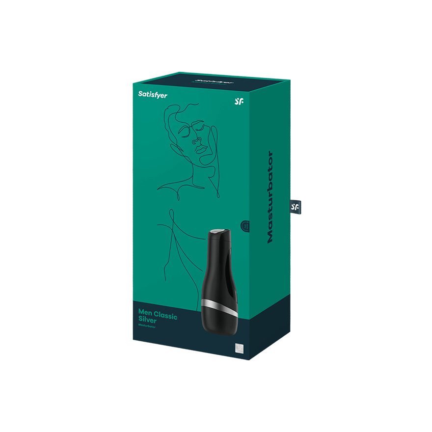 SATISFYER MEN CLASSIC - SILVER | Realistic Masturbator Satisfyer - For Me To Love
