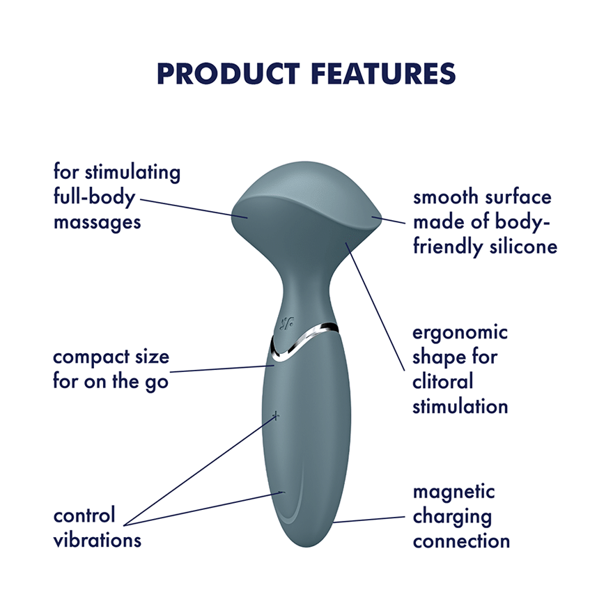 Satisfyer - Mini Wand-er Clitoral Massage Companion | Stonegrey Satisfyer - For Me To Love