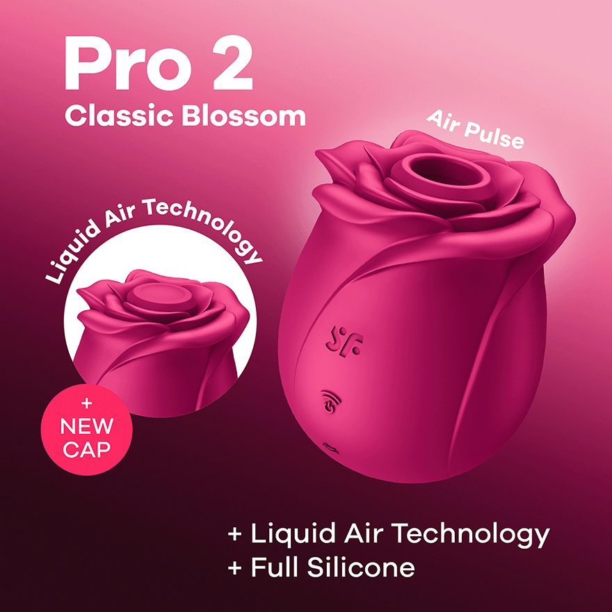 Satisfyer - Pro 2 Classic Rose Suction Vibe with Liquid Air Pulse Technology Satisfyer - For Me To Love