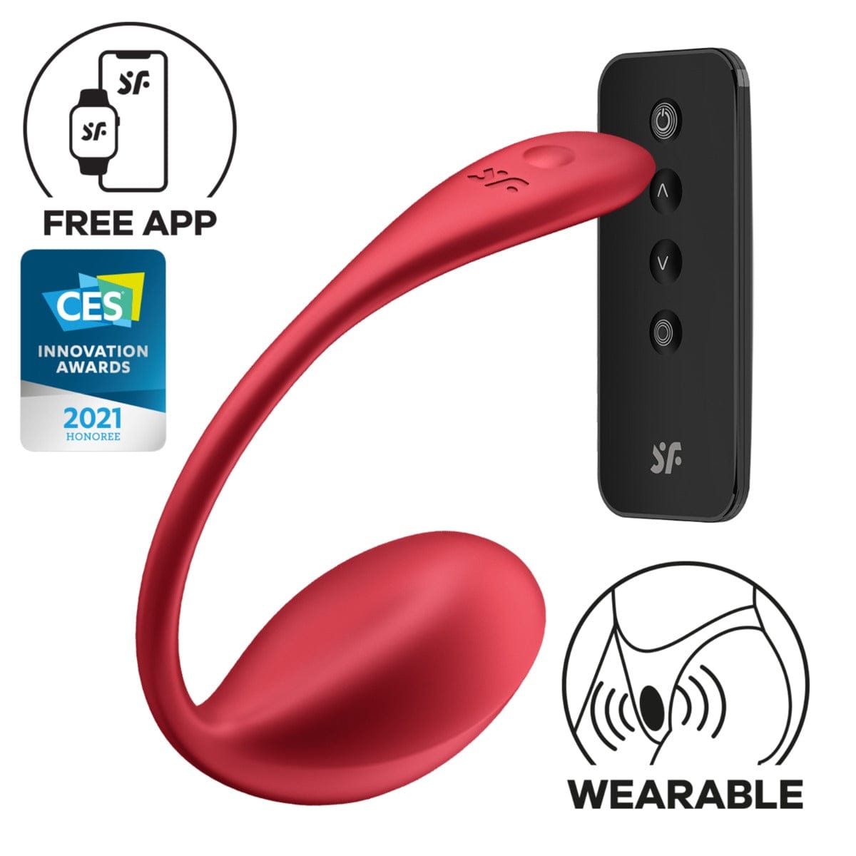 Satisfyer - Red Petal Connect with Remote | Wearable Panty Vibe Satisfyer - For Me To Love