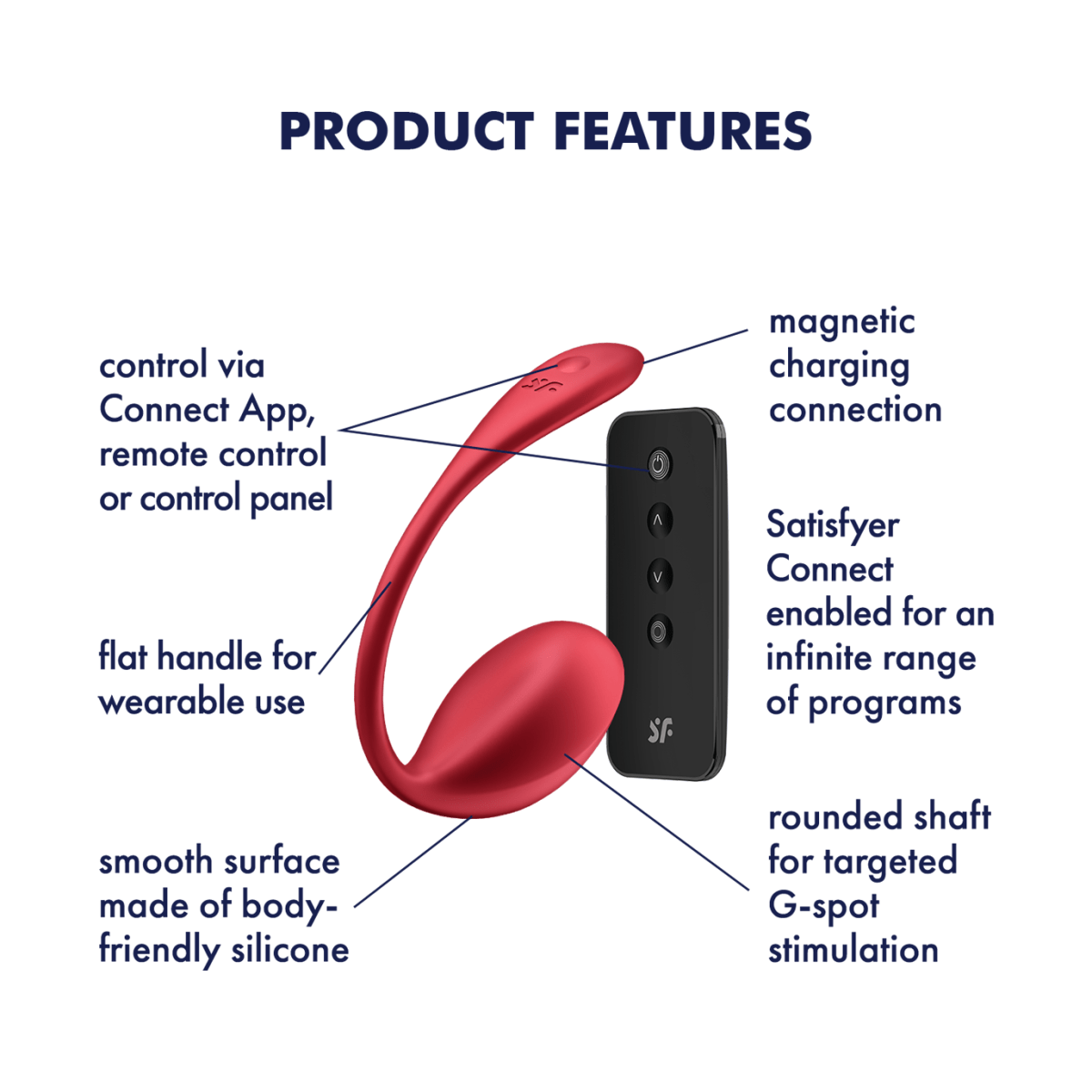 Satisfyer - Red Petal Connect with Remote | Wearable Panty Vibe Satisfyer - For Me To Love