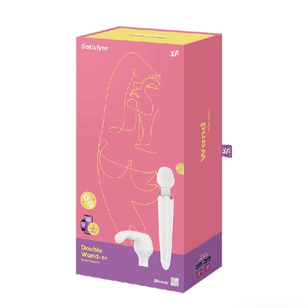 Satisfyer SATISFYER DOUBLE WAND-ER WHITE INCL. BLUETOOTH AND APP