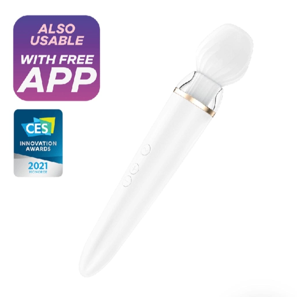 Satisfyer SATISFYER DOUBLE WAND-ER WHITE INCL. BLUETOOTH AND APP