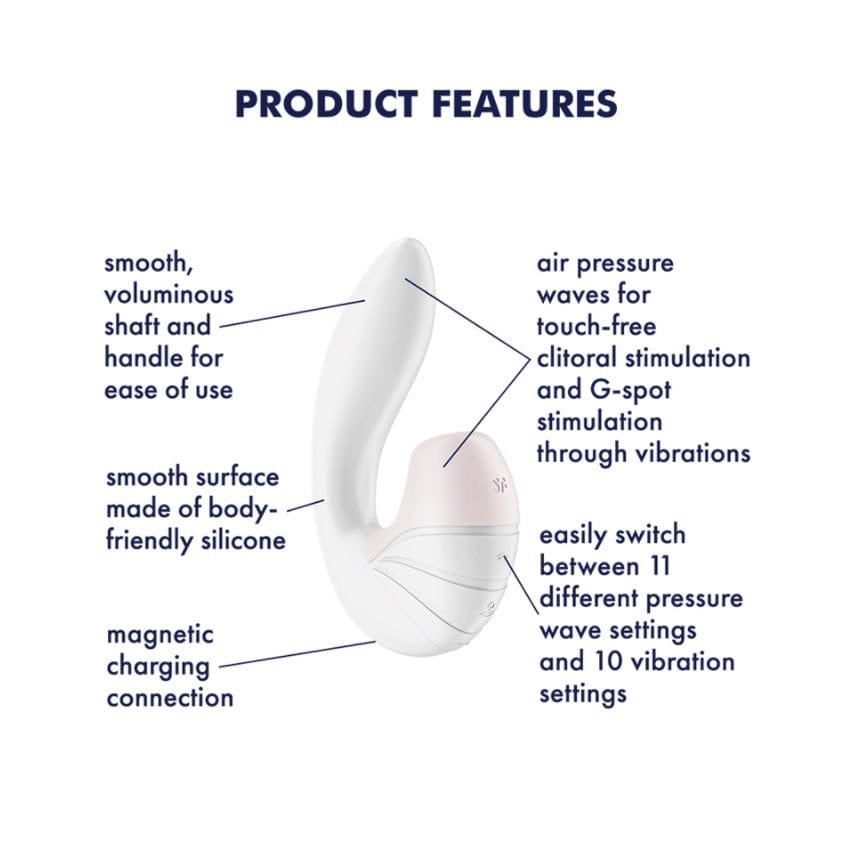 Satisfyer Supernova Air Pulse Vibrator White Satisfyer - For Me To Love