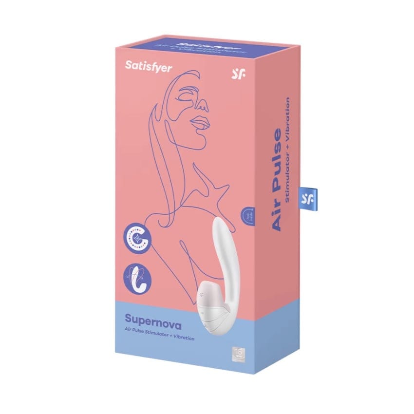 Satisfyer Supernova Air Pulse Vibrator White Satisfyer - For Me To Love