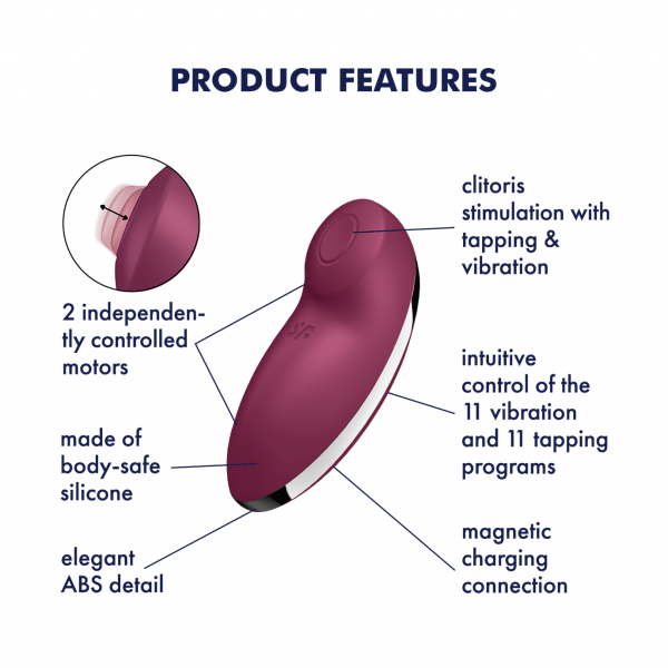 Satisfyer - Tap & Climax 2, Intense Clitoral Stimulation | Red Satisfyer - For Me To Love