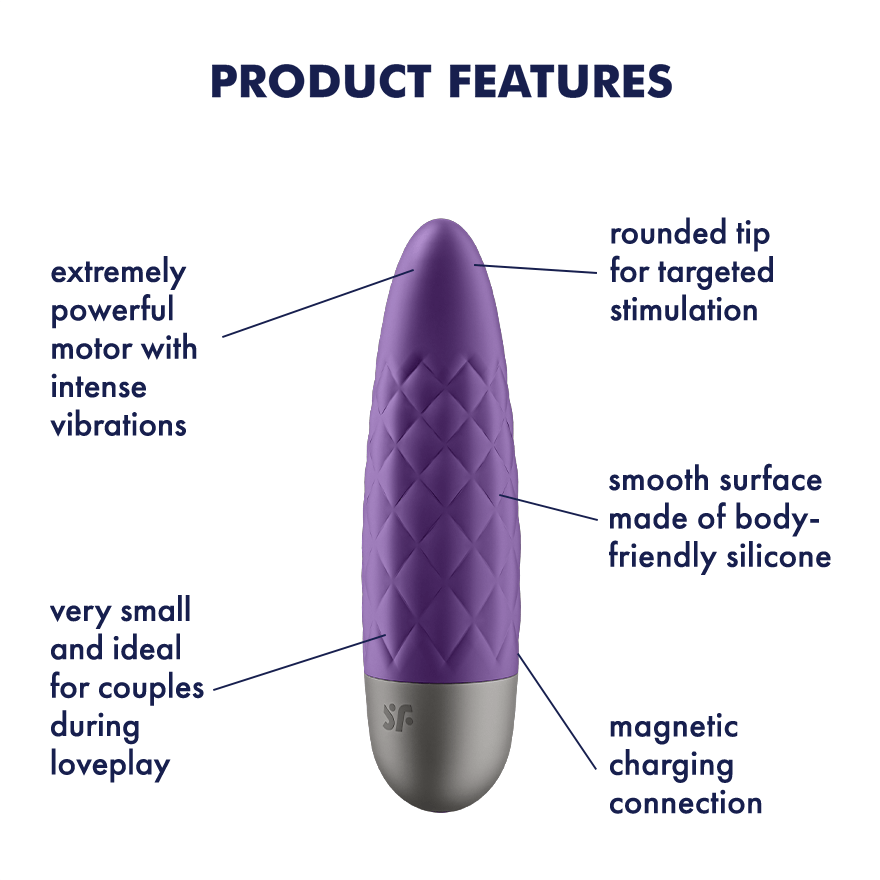 Satisfyer Ultra Power Bullet 5 Violet Satisfyer - For Me To Love