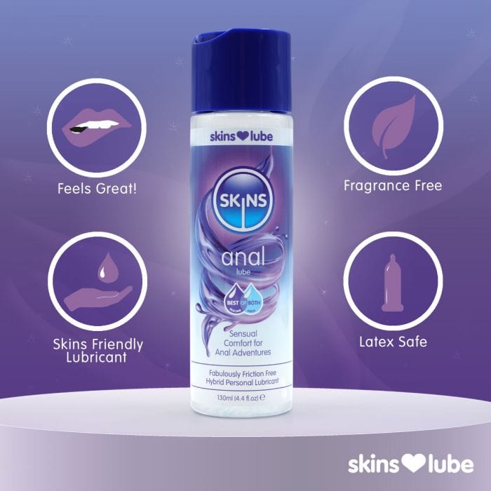 Skins - Anal Hybrid Silicone and Water Based Lubricant | 4.4 floz (130ml) Skins - For Me To Love