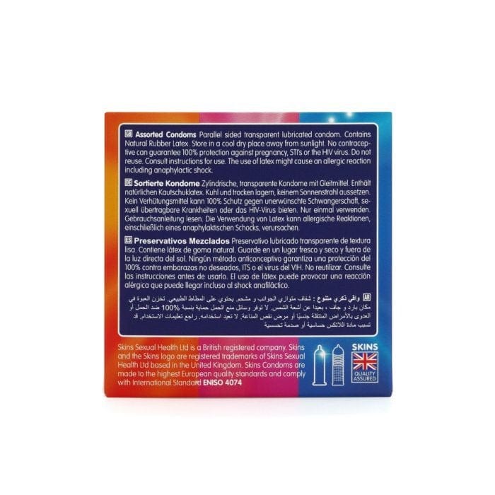 Skins - Assorted Condom | 4 Pack - Natural - Dots & Ribs - Ultra Thin Skins - For Me To Love