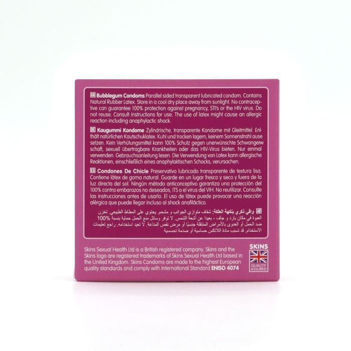 Skins - Bubblegum Flavoured Condoms | 4 Pack Skins - For Me To Love