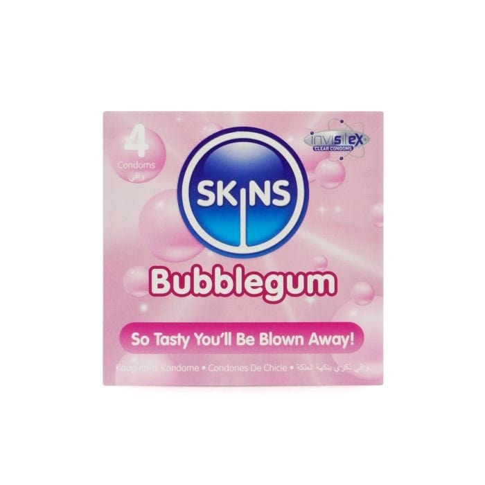 Skins - Bubblegum Flavoured Condoms | 4 Pack Skins - For Me To Love