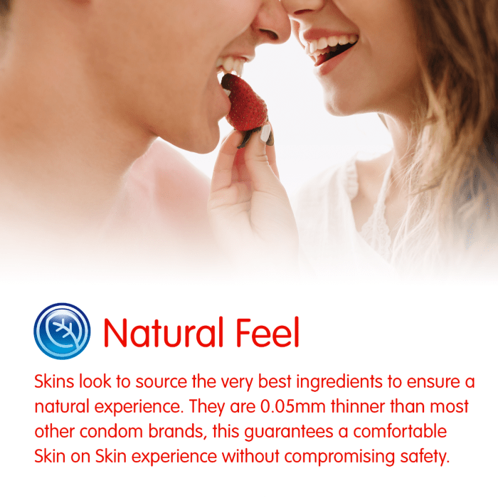 Skins Condoms - Fun Flavours 4 Pack Skins - For Me To Love