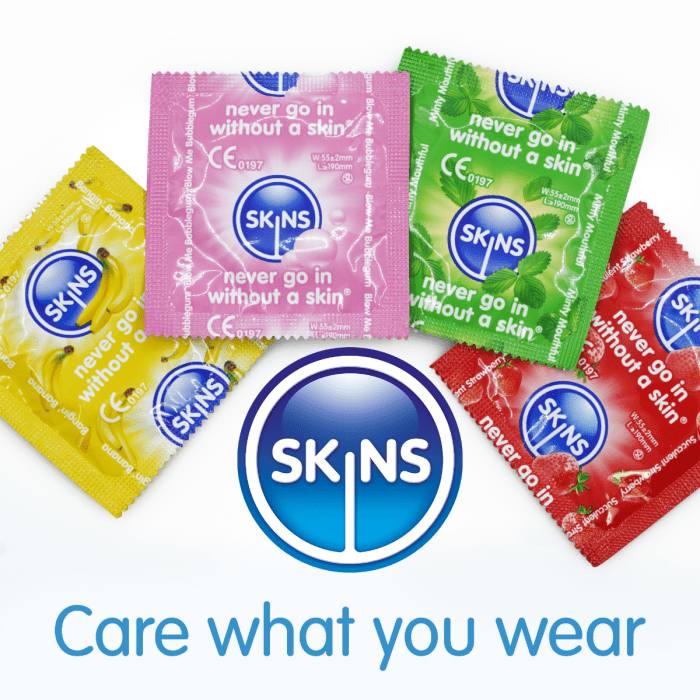 Skins Condoms - Fun Flavours 4 Pack Skins - For Me To Love