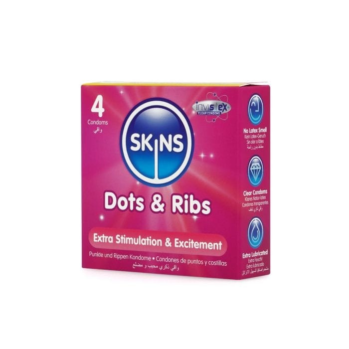 Skins - Dots & Ribs Condoms | 4 Pack Skins - For Me To Love
