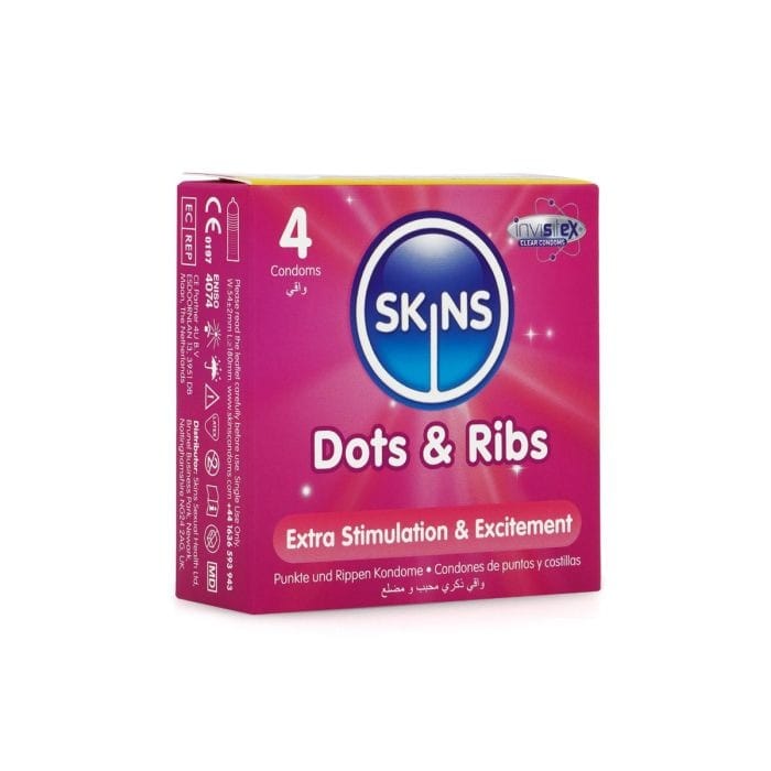 Skins - Dots & Ribs Condoms | 4 Pack Skins - For Me To Love