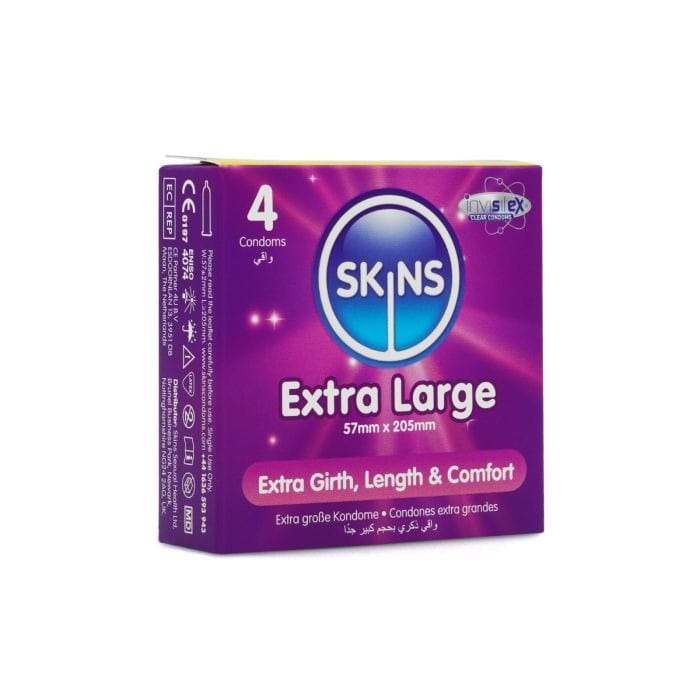 Skins - Extra Large Condoms 57mm | 4 Pack Skins - For Me To Love