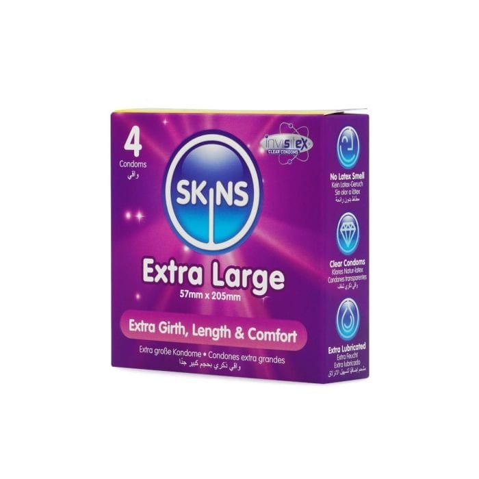 Skins - Extra Large Condoms 57mm | 4 Pack Skins - For Me To Love