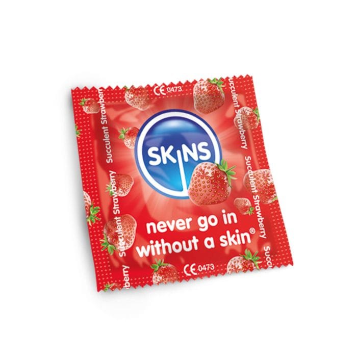 Skins - Strawberry Flavoured Condoms | 12 Pack Skins - For Me To Love