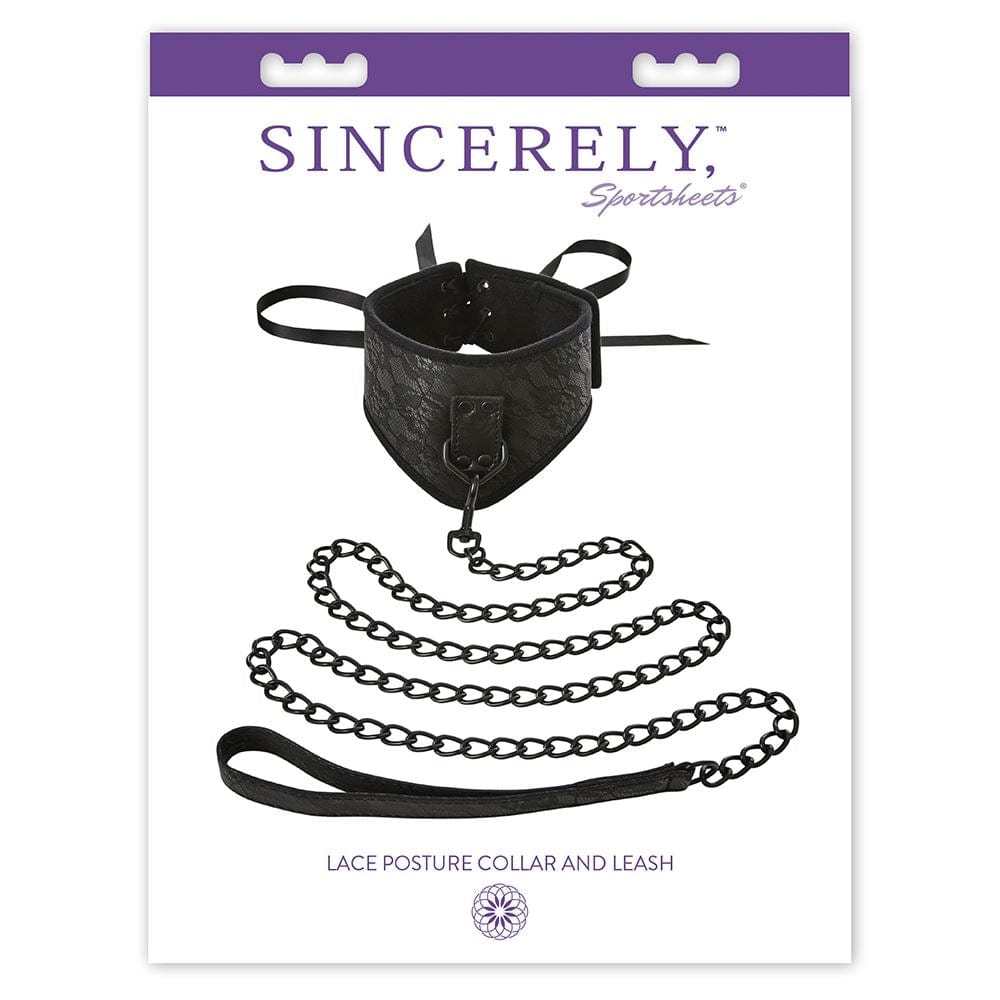Sportsheets Sincerely Lace Posture Collar & Leash