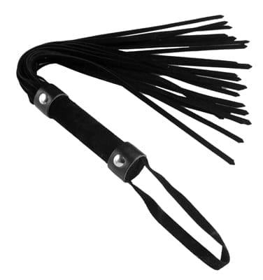 Strict -Short Suede Flogger Black | 15.75 inches Strict - For Me To Love