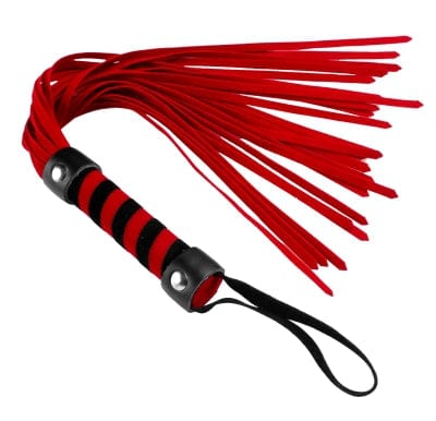 Strict - Short Suede Flogger | Red & Black Strict - For Me To Love