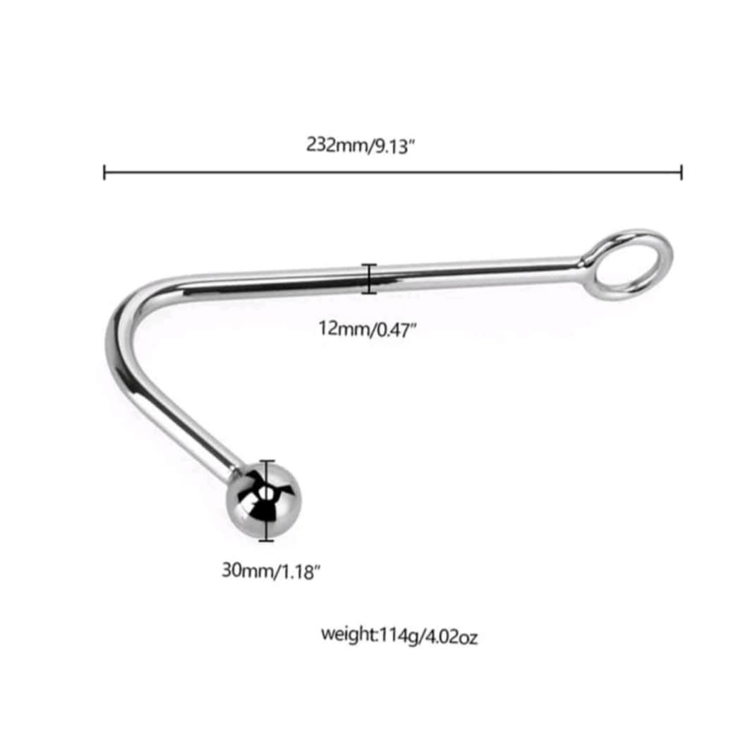 Torment Stainless Steel Single 30mm Ball Anal Hook Torment - For Me To Love