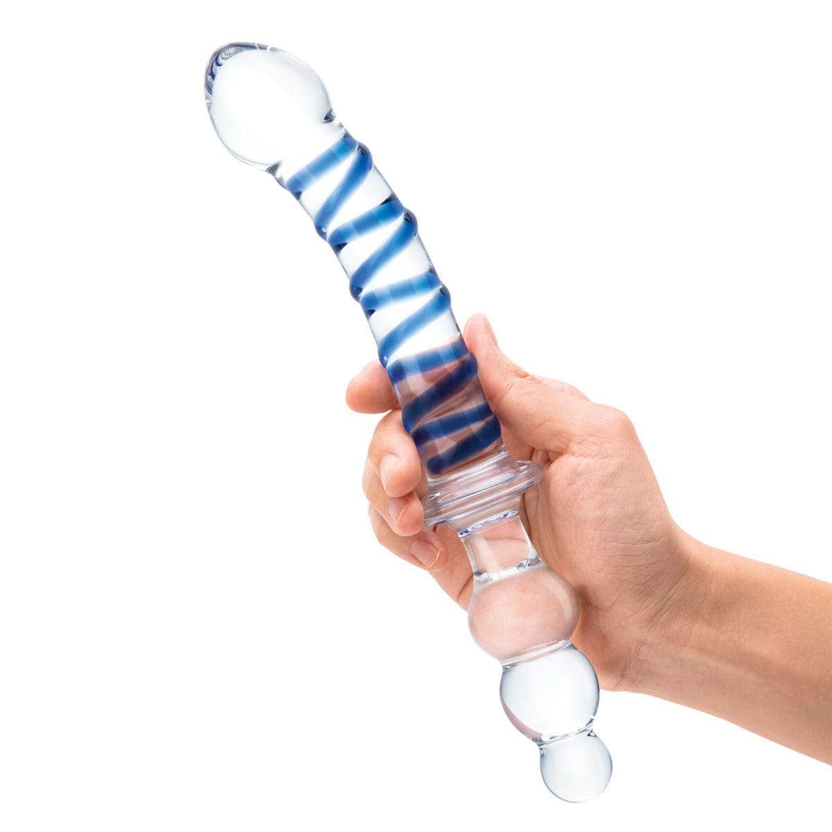 Twister Duel-Ended Dildo and Butt Plug - 10 inches Glas - For Me To Love