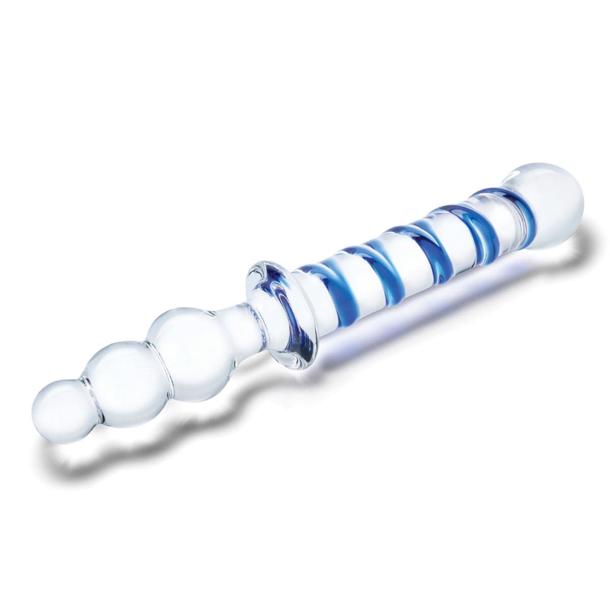 Twister Duel-Ended Dildo and Butt Plug - 10 inches Glas - For Me To Love