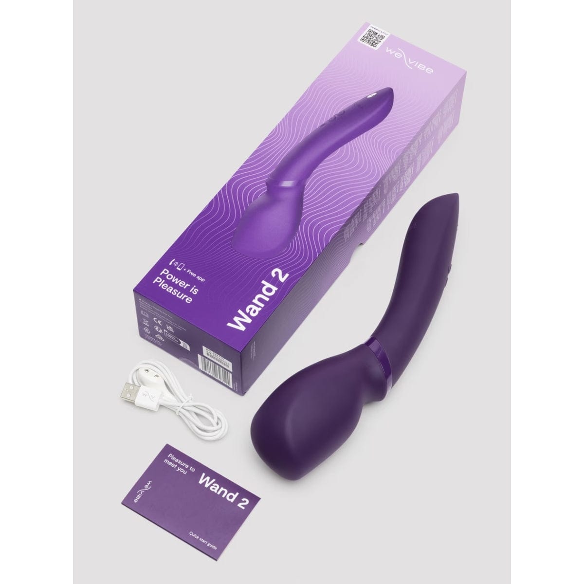 We-Vibe - Wand 2 The Ultimate USB Rechargeable Cordless Massage Wand | Manual & App Controlled We-Vibe - For Me To Love