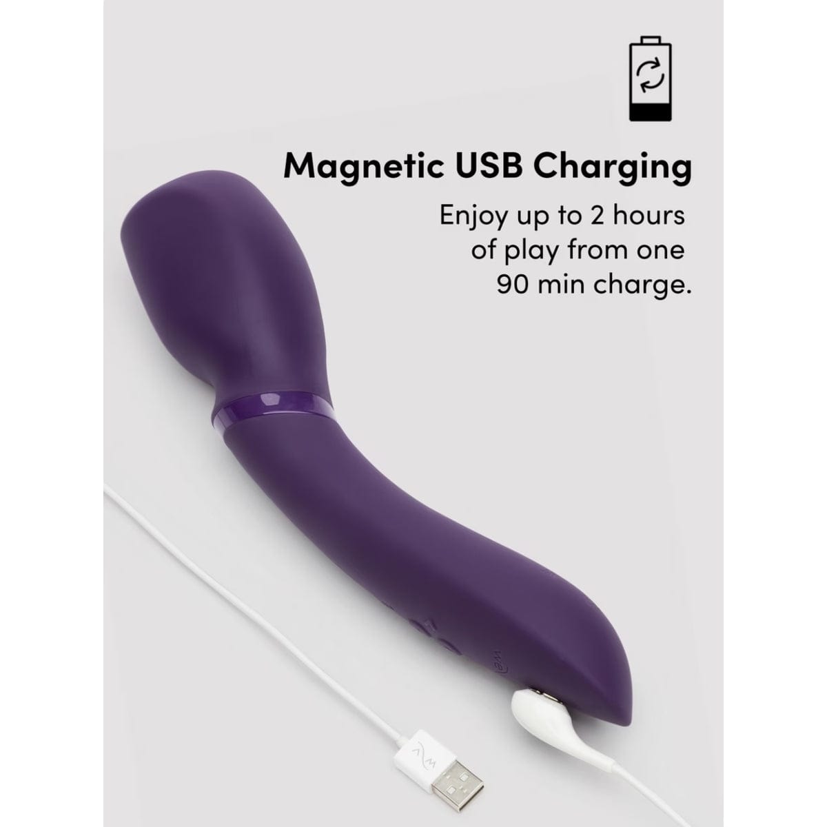 We-Vibe - Wand 2 The Ultimate USB Rechargeable Cordless Massage Wand | Manual & App Controlled We-Vibe - For Me To Love