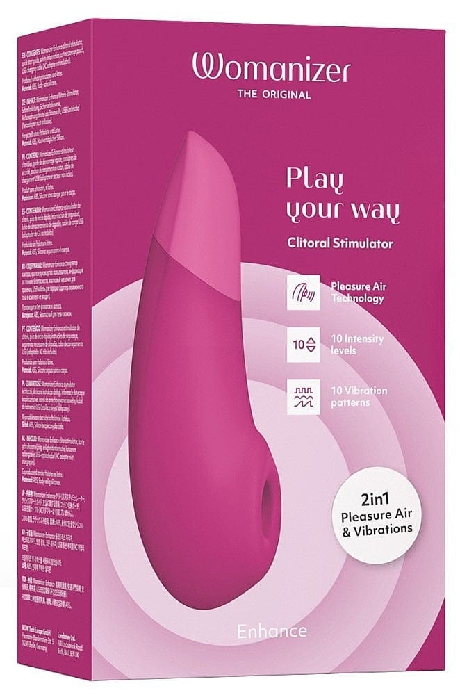 Womanizer - Enhance Clitoral Vibrator with Air Pulse Technology | Vibrant Pink Womanizer - For Me To Love