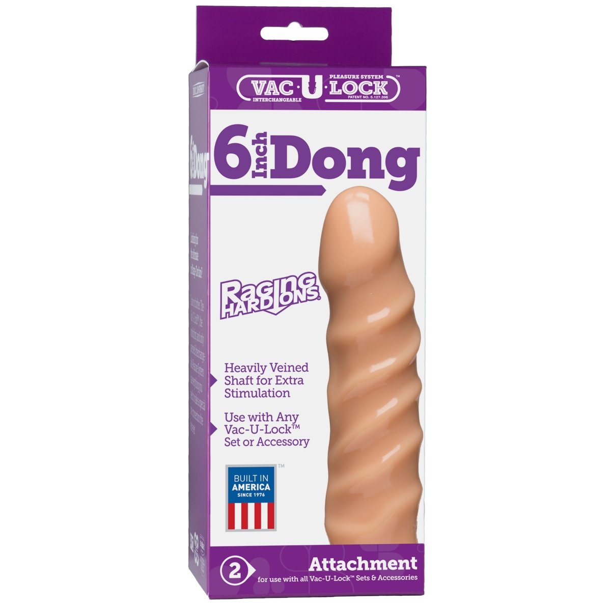 Doc Johnson - Vac-U-Lock Raging Hard On Dong Flesh | 6 inches