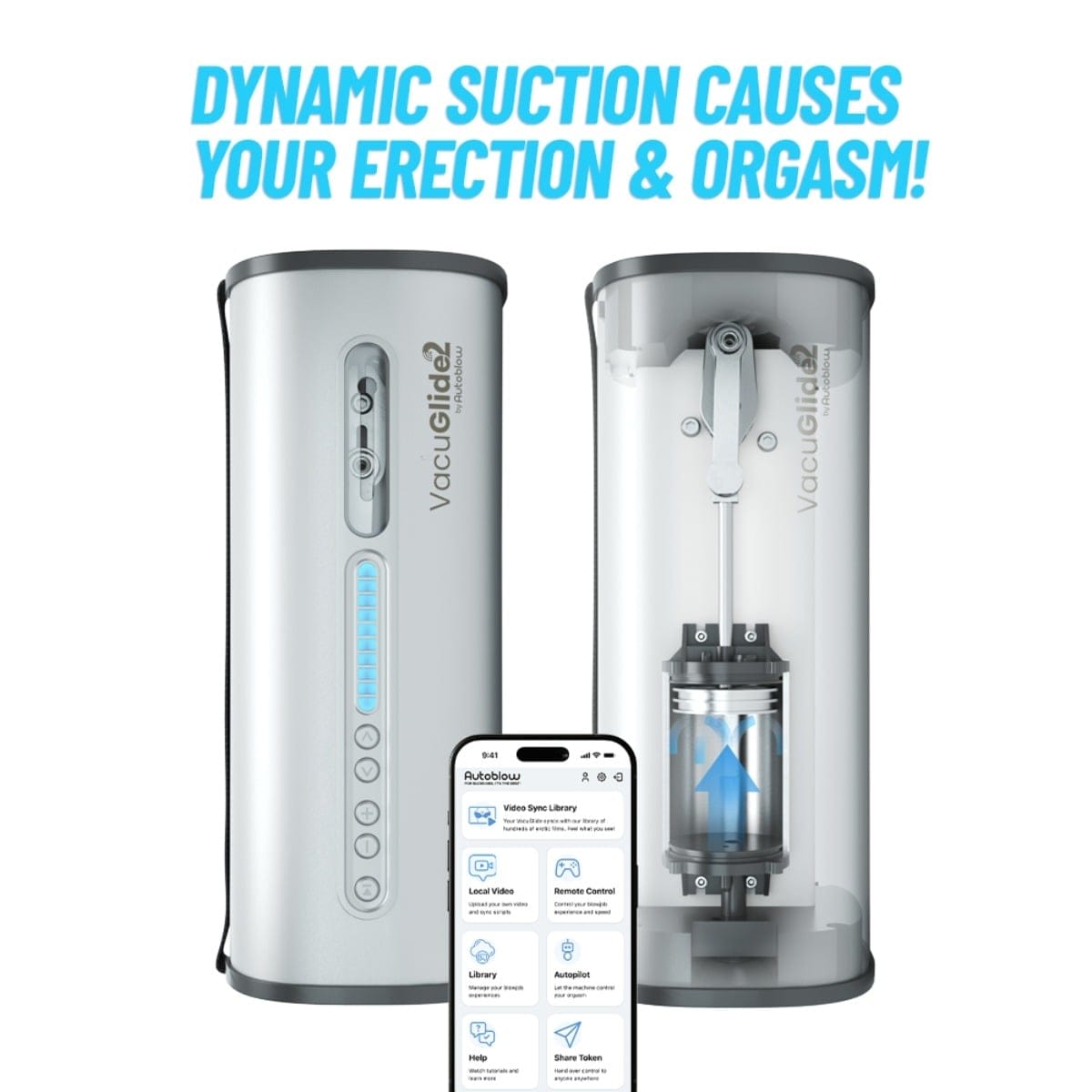 Autoblow - VacuGLIDE 2 Suction-Aided Milking Machine | Male Masturbator Autoblow - For Me To Love