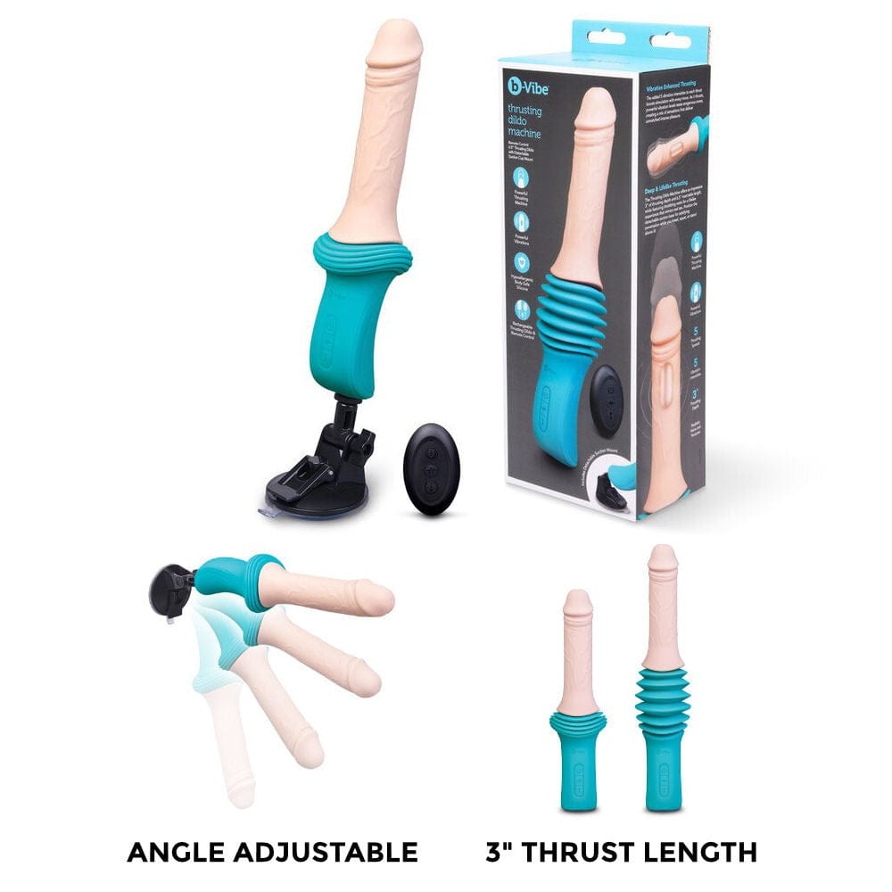 B-Vibe - Adjustable Thrusting 6.5 inch Dildo Machine with Suction Cup | USB Rechargeable B-Vibe - For Me To Love