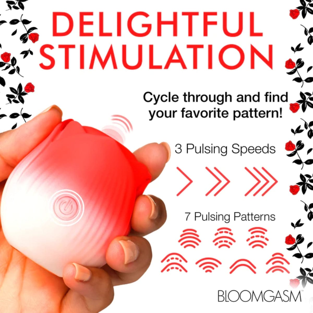 Bloomgasm - Pulsing Petals Throbbing Clitoral Stimulator | Red Rose Bloomgasm - For Me To Love