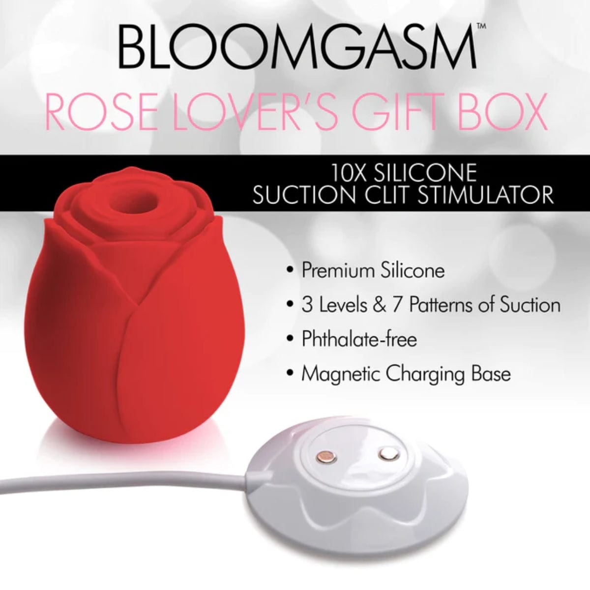 Bloomgasm - The Rose Lover's Gift Box | 1 Red Rose Clitoral Suction Vibe Bloomgasm - For Me To Love