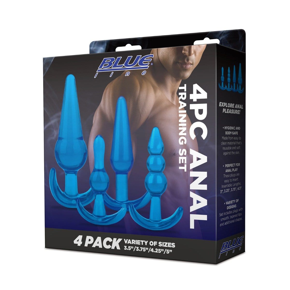 Blue Line - Butt Plug Training to Explore Anal Pleasure | Set of 4 Blue Line - For Me To Love