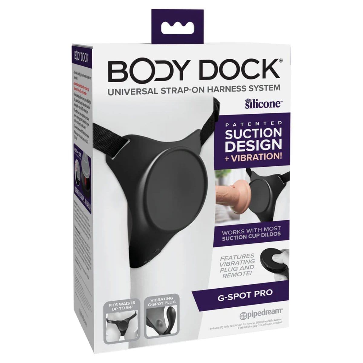 Body Dock - G-Spot Pro Vibrating Strap-on Harness | Rechargeable Body Dock - For Me To Love