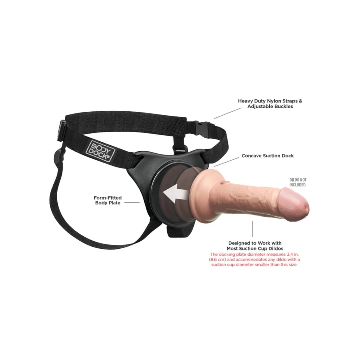 Body Dock - Original Strap-on Suction Cup Harness | Fully Adjustable Body Dock - For Me To Love