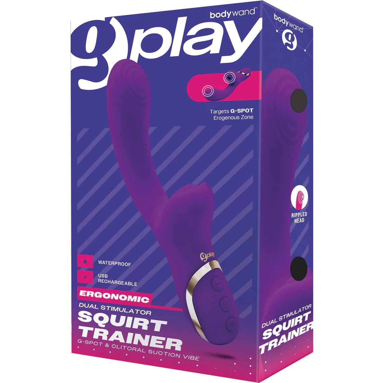 Bodywand - G Play Squirt Trainer G Spot And Clitoral Suction Vibrator - Purple | USB Rechargeable (Copy) Bodywand - For Me To Love