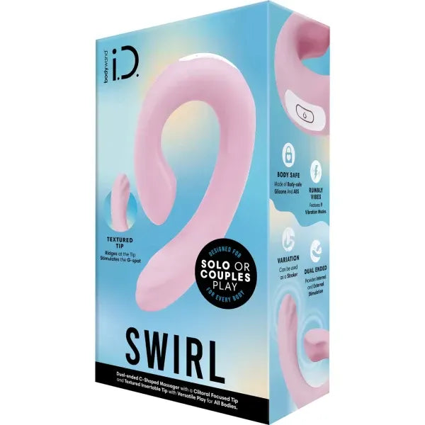 Bodywand - I.D. Swirl Multi Function Clitoral and G-spot Vibrator Pink | USB Rechargeable Bodywand - For Me To Love