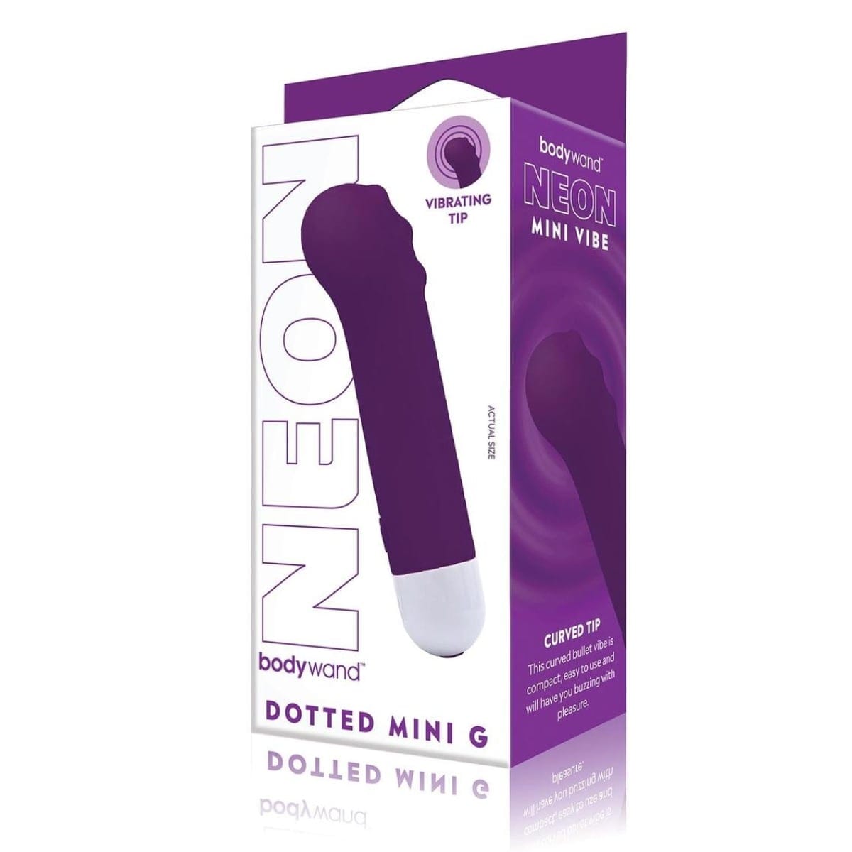 Bodywand - Neon Mini Vibe, Dotted Mini G Vibrator - Purple | USB Rechargeable Bodywand - For Me To Love