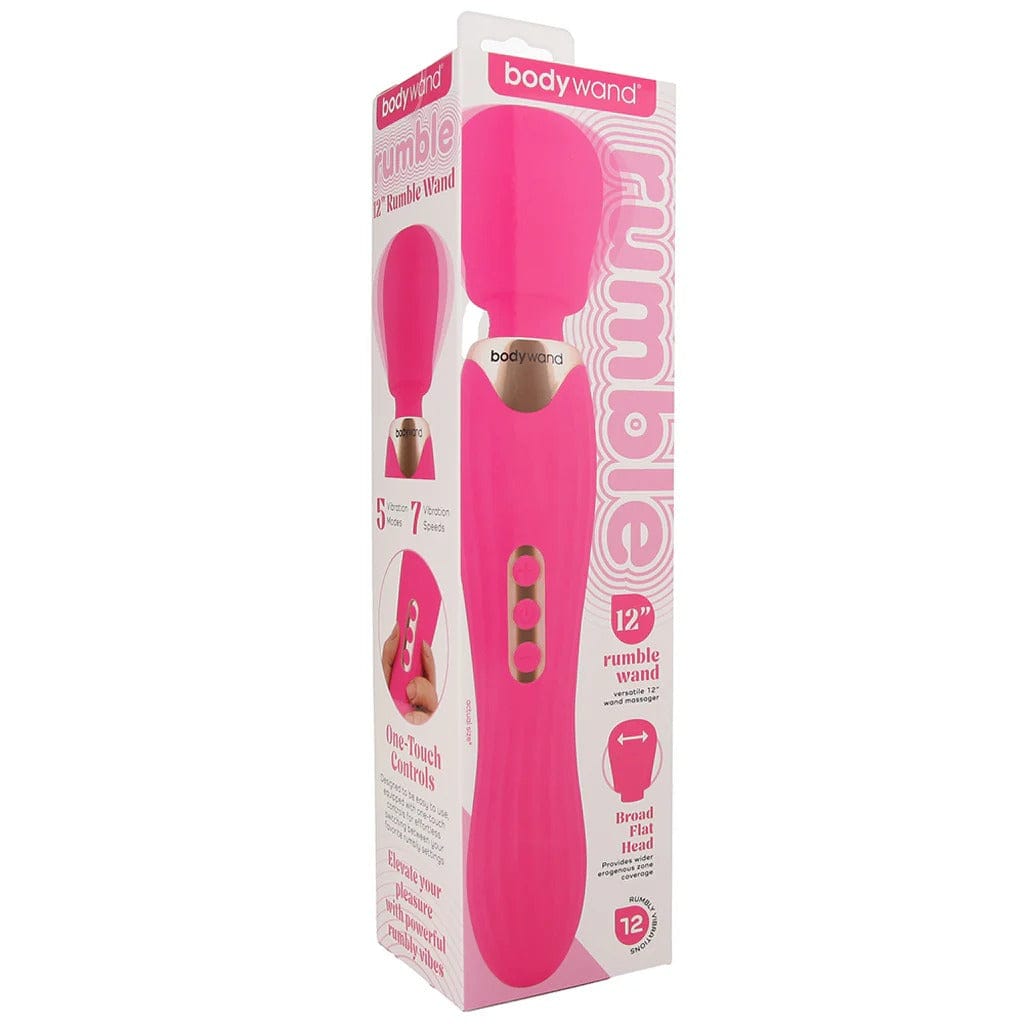 BodyWand - Rumble Wand USB Rechargeable Hot Pink Silicone Massager | 12 inches Bodywand - For Me To Love