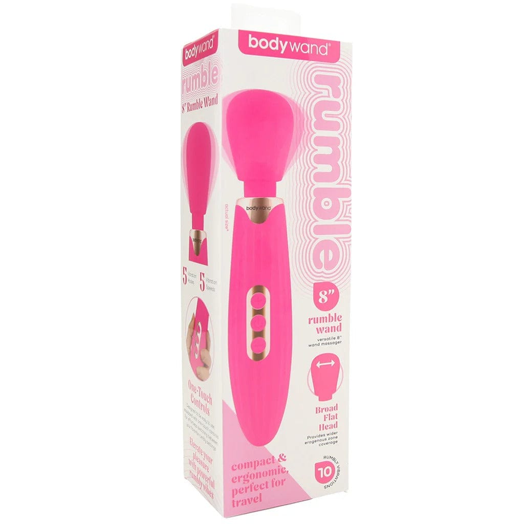 BodyWand - Rumble Wand USB Rechargeable Hot Pink Silicone Massager | 8 inches Bodywand - For Me To Love
