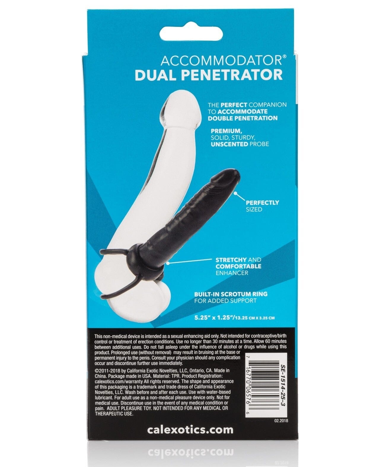 CalExotic - Accommodator Realistic Double Penetration Dildo Penis Ring | 5.25 inches Calexotics - For Me To Love