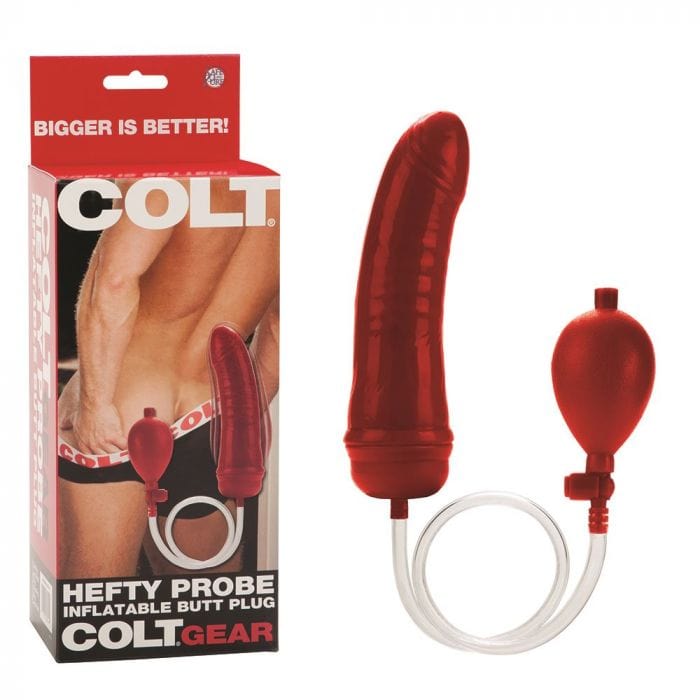 COLT HEFTY PROBE INFLATABLE BUTT PLUG Red COLT - For Me To Love